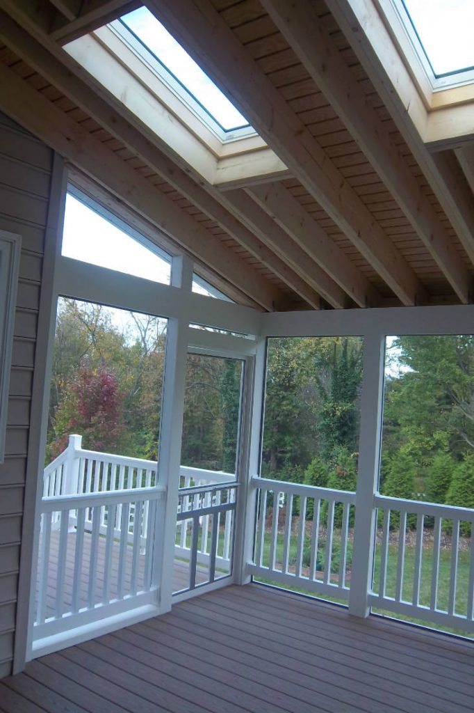 Skylights in Screened Porch- Deck Builder Frederick MD