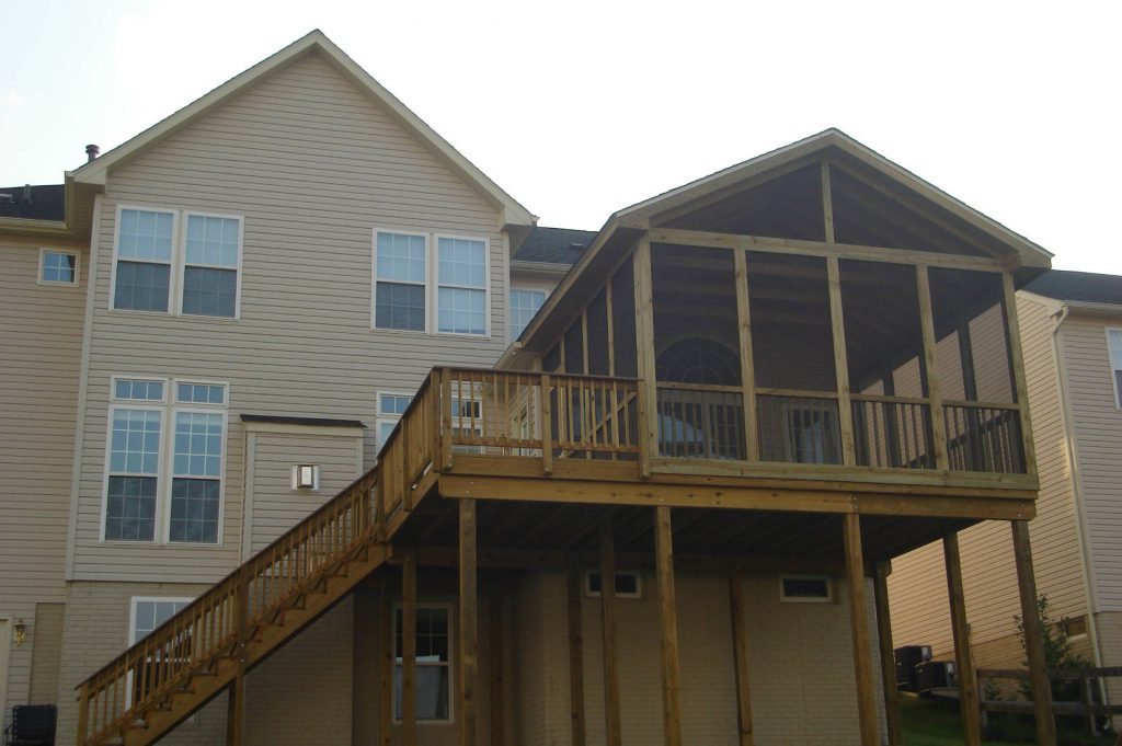 All Wood Screened Porch- Deck Builder Frederick MD