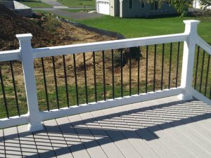 White Vinyl Rails with Black Pickets, New Market, MD