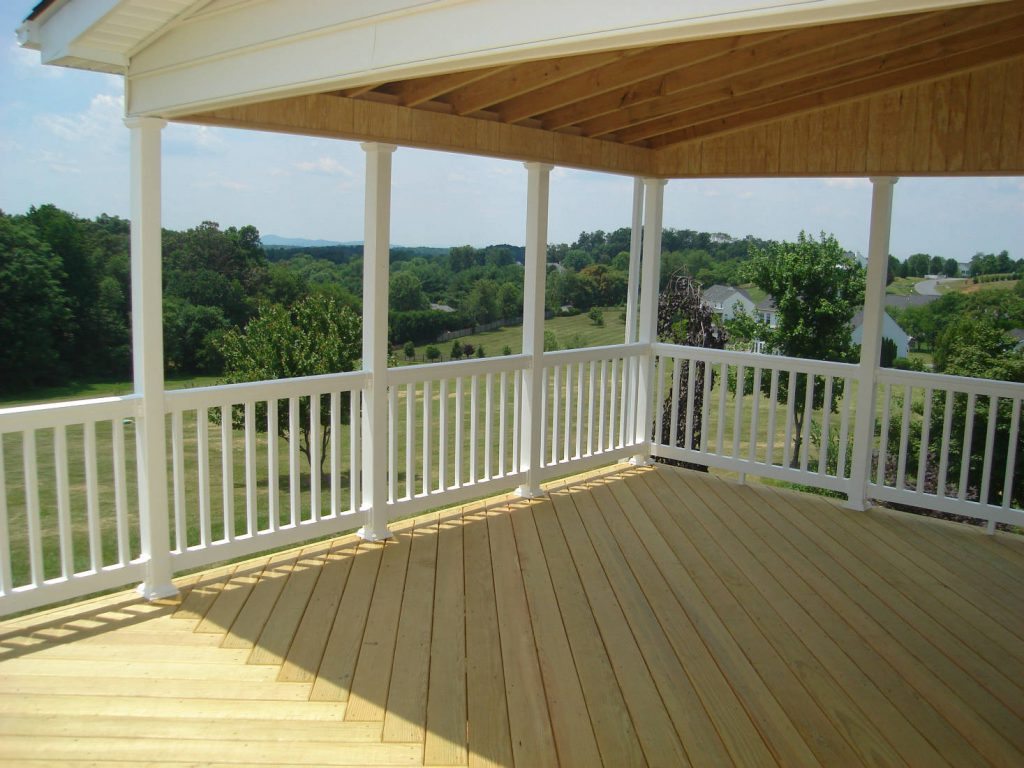 Wood & Vinyl Open Porch- Deck Builder Frederick MD