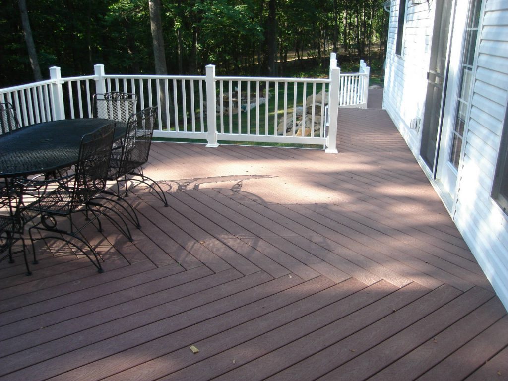 Trex Deck with Vinyl Rails- Wood Deck with Wood Rails- Deck Builder Frederick MD