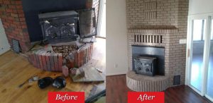 Before & After: Fireplace in Taneytown