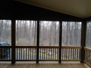 Inside Wood Screened Porch
