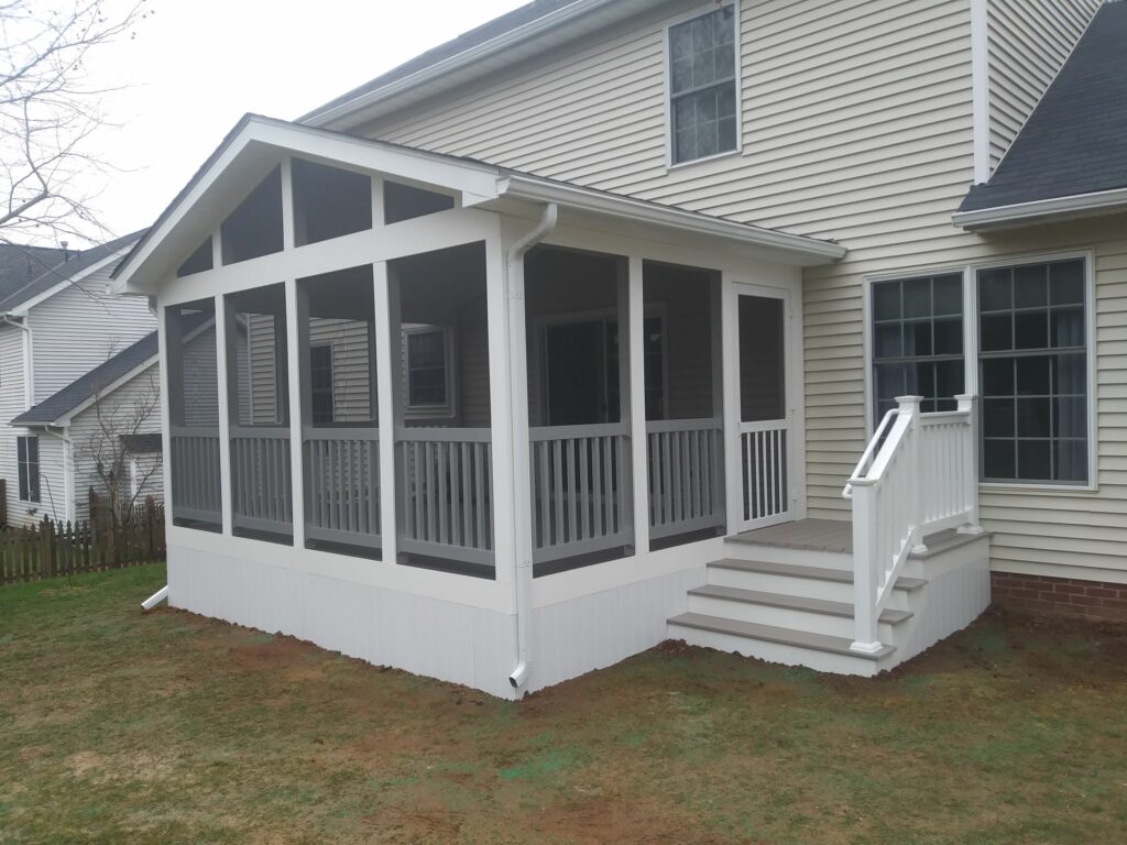 White Vinyl Screened Porch